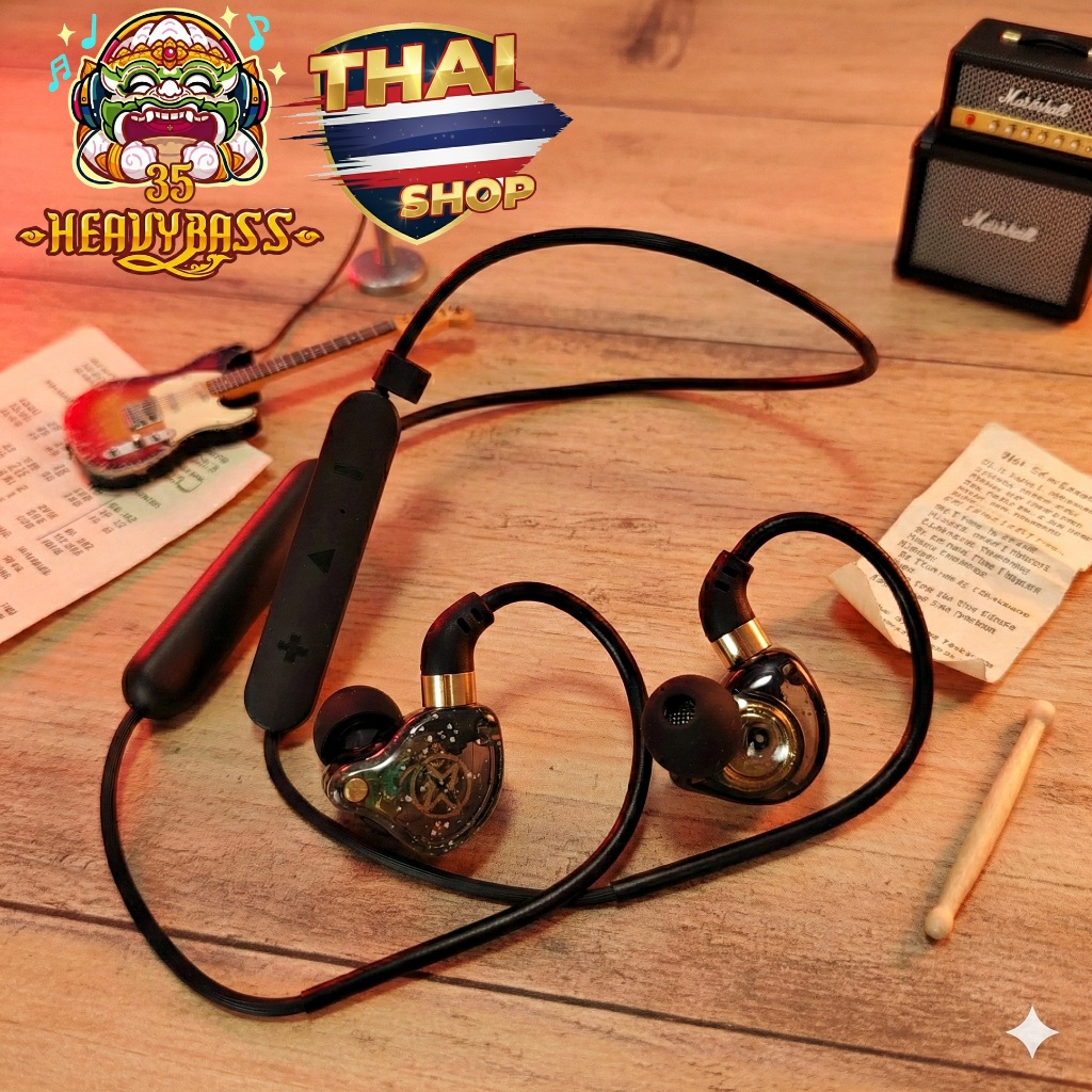 หูฟังไร้สาย Bluetooth ONE / BS2 Sport บลูทูธ 5.3 ใส่ออกกำลังกาย เบสหนัก - Elite BASS