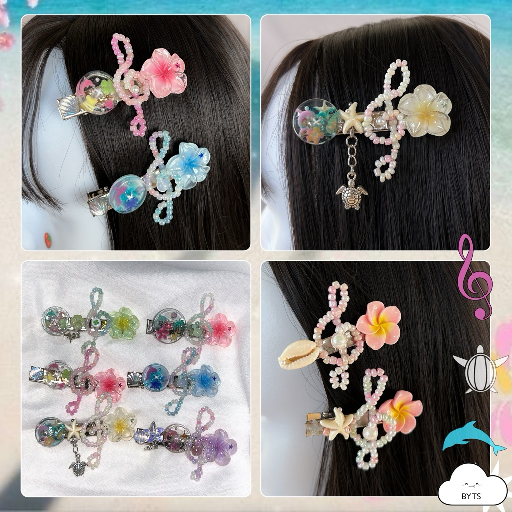 BYTS | 🐬🎼 รวมกิ๊บเรซิ่น กระดุม สไตล์ Y2K Summer, Heisei Retro ส่วนใหญ่ไม่มีซ้ำ