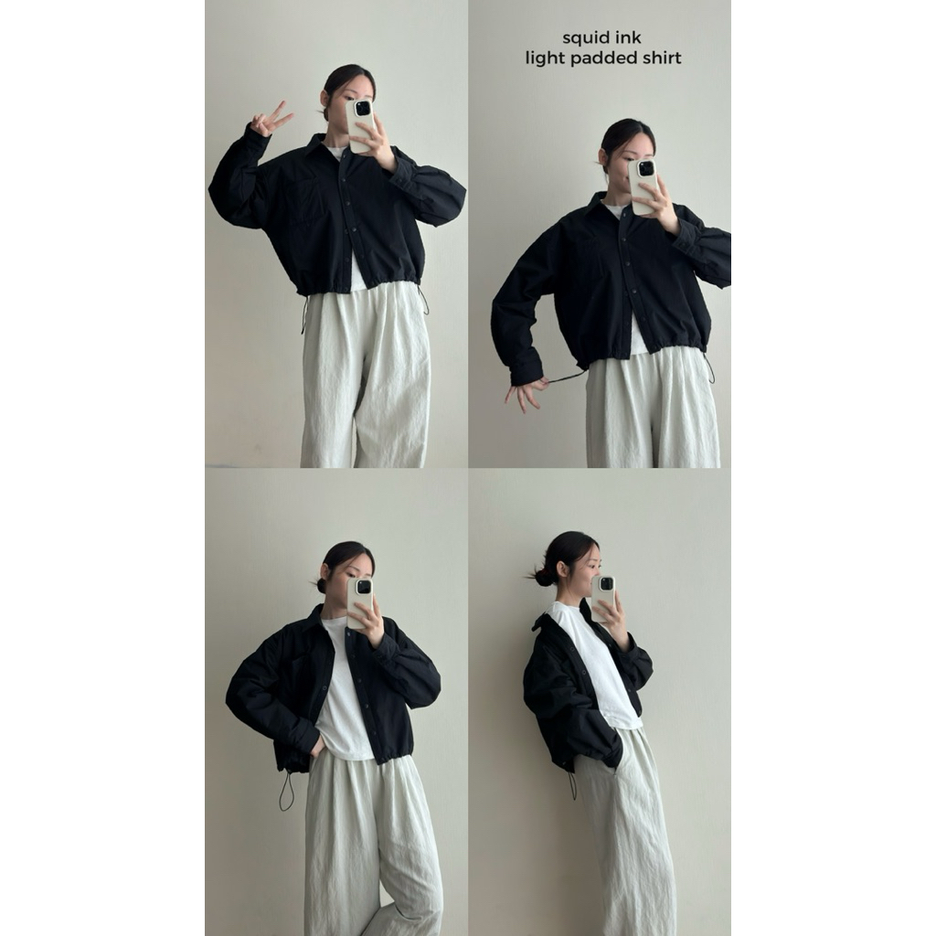 FADTHINGS : Squid ink light padded shirt🐦‍⬛➿ รูปที่ 3
