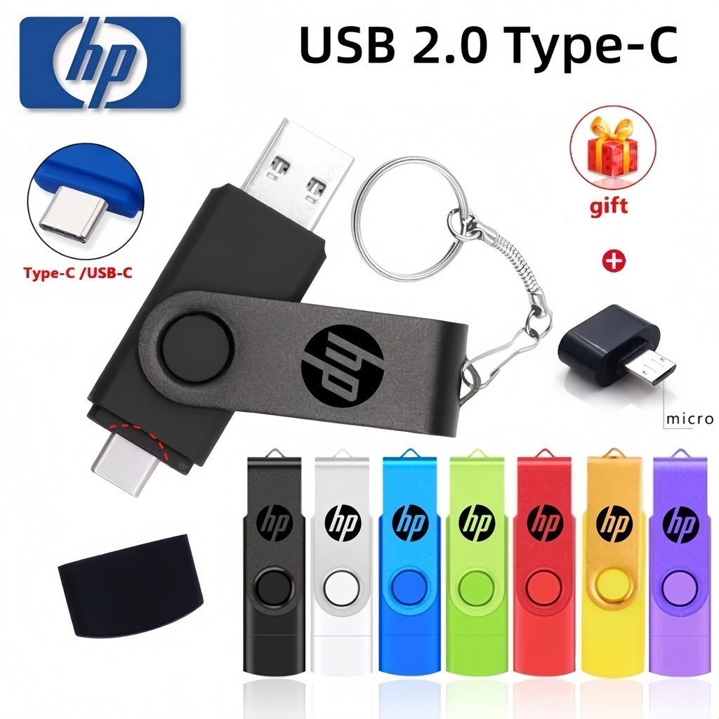 HP แฟลชไดร์ฟ type c OTG USB Flashdrive 3 in 1 Thumbdrive otg type c แฟลชไดร์ฟ 3.0 Free micro gifi