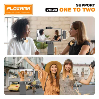 2in1 ไมโครโฟนไร้สาย เสียบปลั๊กรีบใช้ ใช้ได้กับIos/Type-C Wireless Lavalier Microphone ตัดเสียงรบกวนไมค์คู่