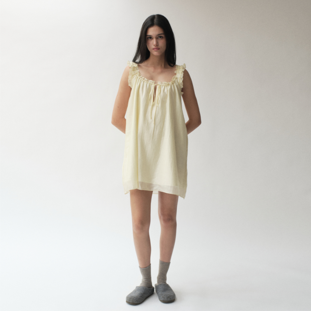 She Knows - Greta Cotton Dress เดรสสั้น เสื้อยาว คอตต้อน S-L