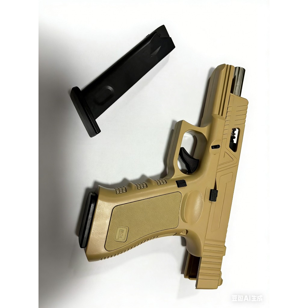 MJK พลาสติก Glock ล็อค 17 (สีดำ / ทราย) 6MM - BB, ของเล่นปีนเขาสำหรับเด็ก