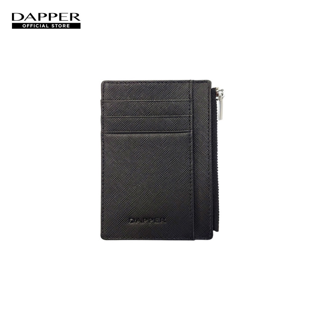DAPEPR กระเป๋าสตางค์ มีซิป Zip Card Holder สีดำ (BWM/BK/1154SF)