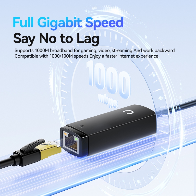 ⚡ส่งจาก กทม⚡Jasoz อะแดปเตอร์อีเทอร์เน็ต USB 3.0 to LAN 100/1000Mbps โน๊ตบุ๊ค Notebook Computer PC - รูปที่ 2