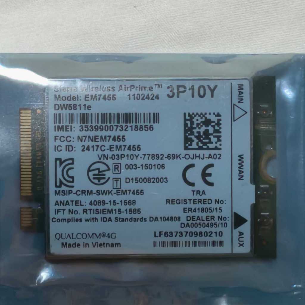 DELL WWAN DW5811e EM7455 KF1W5 3P10Y Sierra Wireless AirPrime new