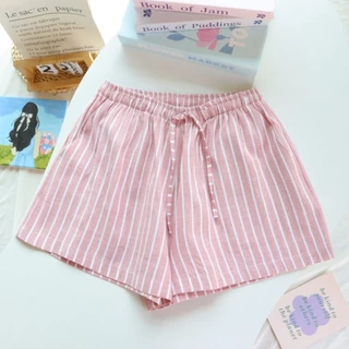 Daily Shortsกางเกงขาสั้นลายทาง สไตล์มินิมอล ใส่สบายทุกวัน ฟรีไซส์