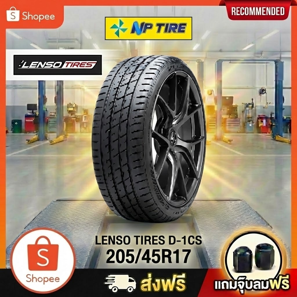 ยาง 205/45R17 LENSO TIRES D-1CS ราคาต่อเส้น  ปี 2025