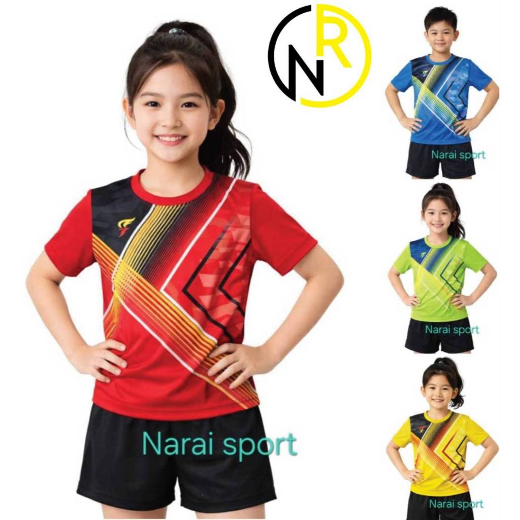 **โล๊ะสต๊อก*** SPORT DAY เสื้อกีฬาเด็ก  ผ้าไม่โครพิมพ์ลาย TC001  หากต้องการกางเกงต้องกดสั่งกางเกงเพิ่มนะคะ