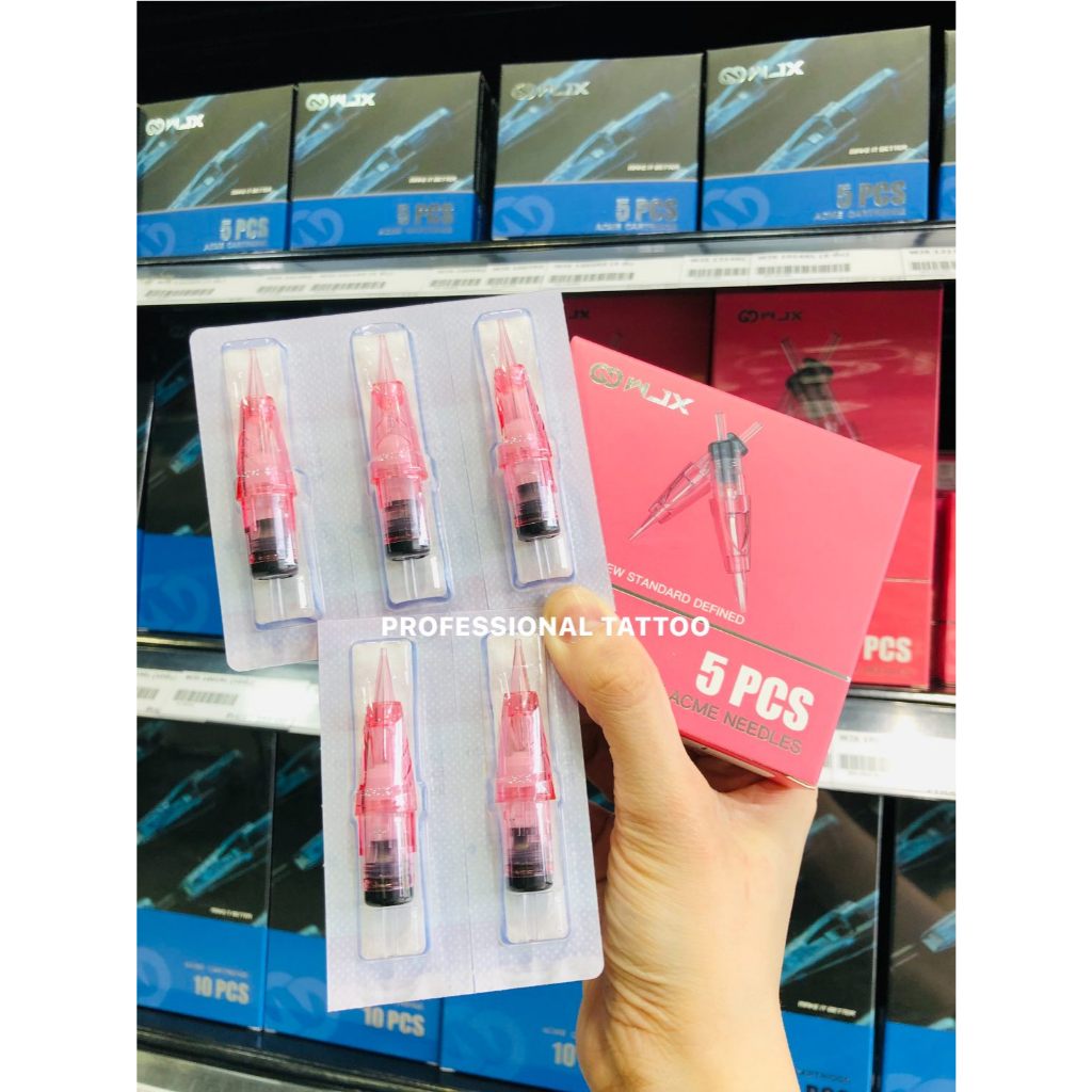 WJX PMU Tattoo Cartridges Needles กล่องชมพู 5 เล่ม