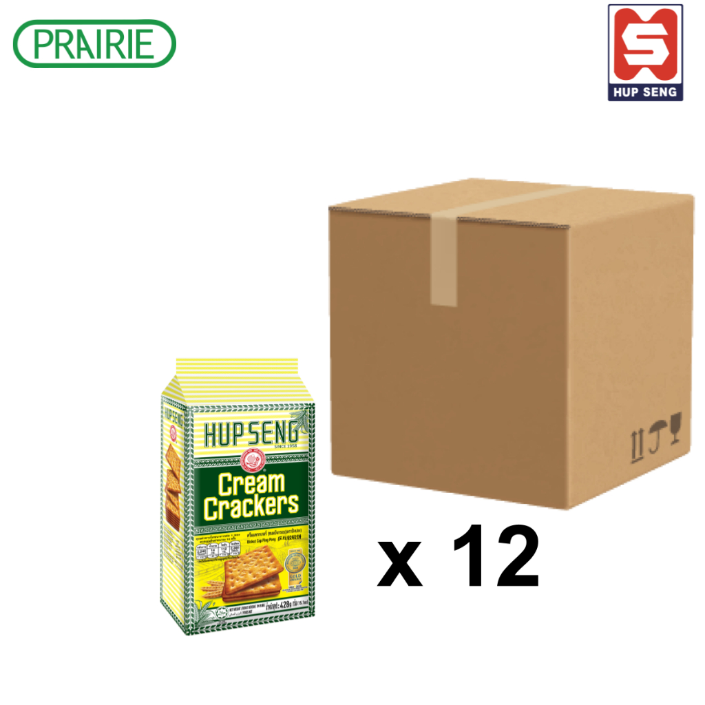 (ยกลัง)  ฮับเส็ง ครีม แครกเกอร์ 428 กรัม  / Hupseng Cream Cracker 428g.