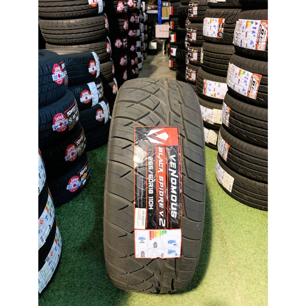 (ยางใหม่ค้างปี 25 ราคาพิเศษ) VENOMOUS BLACK SPIDRE V.2 265/60r18 มีประกัน