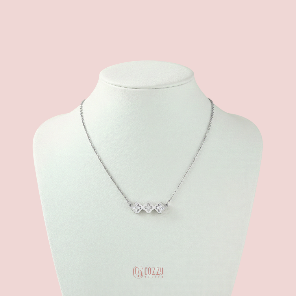 CozzySayido สร้อยคอจี้ประดับเพชร สวยระยิบระยับ ตรงปก ใส่อาบน้ำได้ โดนน้ำหอมได้
