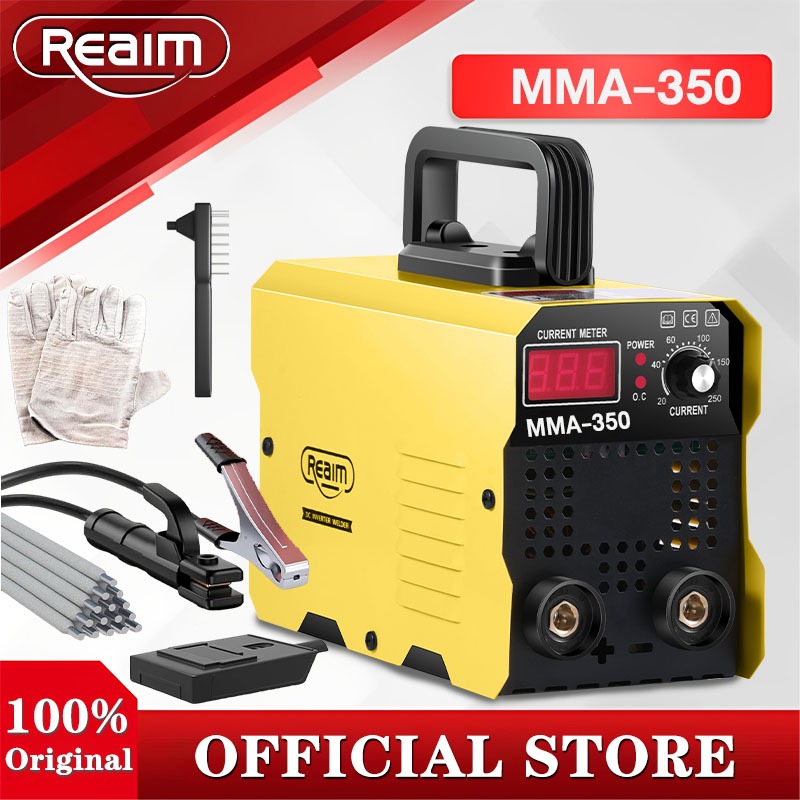 REAIMตู้เชื่อม MMA-350ไฟฟ้า เครื่องเชื่อมไฟฟ้า  Mini Inverter IGBT Inverter กำลังแรง อุปกรณ์ครบชุด