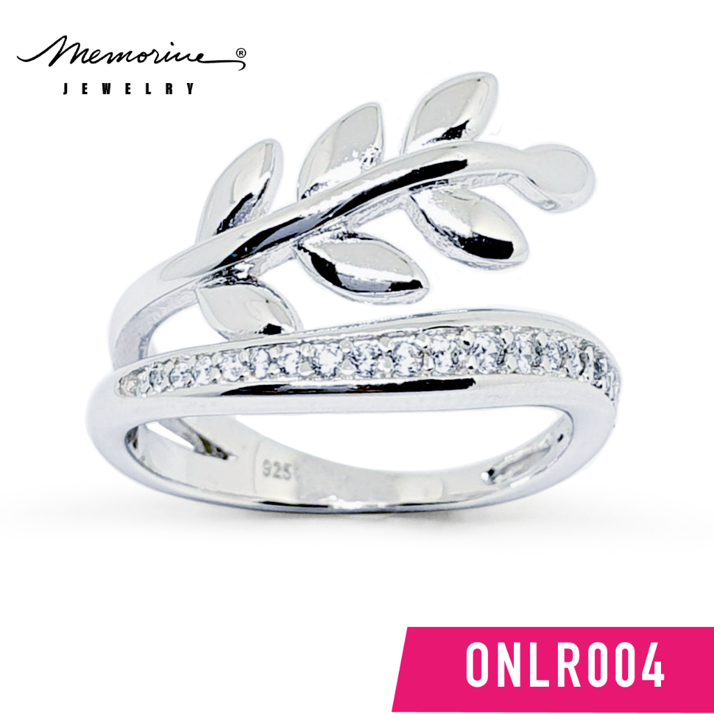 Memorine Jewelry แหวนเงินแท้ 925 ฝังเพชรสวิส(CZ) : ONLR004