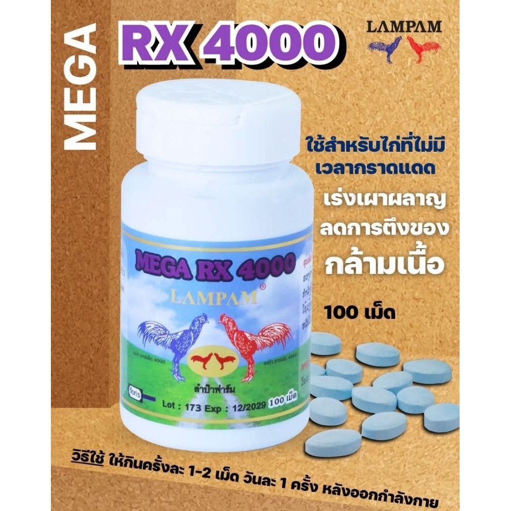 LAMPAM ลำปำ MEGA RX4000 (100เม็ด)
