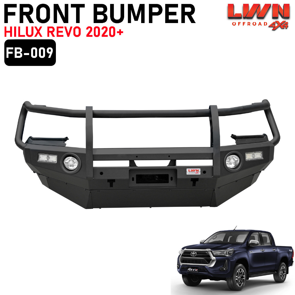 กันชนหน้า Revo 2020+ รุ่น FB-009 กันชนเหล็ก 3 เขา แบรนด์ LWN4x4 กันชนฟอร์ด เรนเจอร์ออฟโรด Offroad Bu