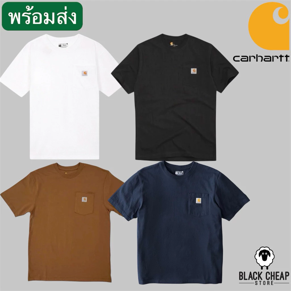 พร้อมส่ง (ของแท้ 100%) เสื้อยืด Carhartt Men's Loose Fit Heavyweight Short-Sleeve Pocket T-Shirt