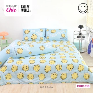 TULIP CHIC | SMILEYWORLD CHIC C10 ลิขสิทธิ์แท้ ชุดผ้าปู ผ้าห่มนวม สไตล์มินิมอล สัมผัสนุ่มไม่ระคายผิว Smiley World