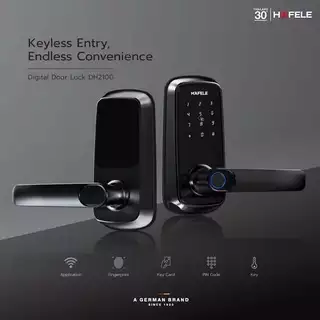 HAFELE 499.21.221 DH2100 ชุดล็อคประตูดิจิตอล Digital Door Lock ใส่แทนลูกบิดเก่าได้
