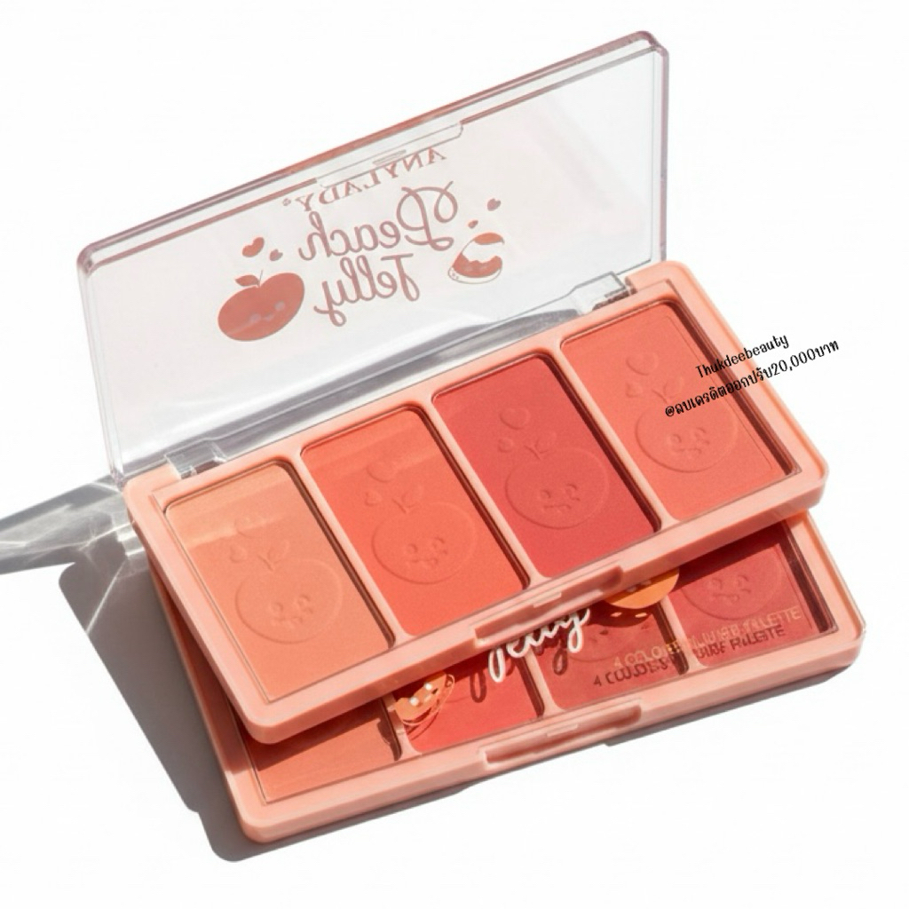 ส่งฟรี/แท้ พาเลท บลัชออน ปัดแก้ม ลูกพีช 🍑 4 โทนสี  Anylady​ Peach​ Jelly Blusher​ โทนส้ม โทนพีช สีสว