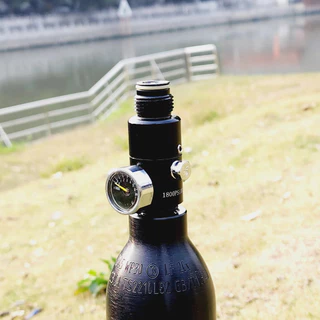 0.35L ขวดอลูมิเนียม ทรงกลมM18*1.5 30Mpa+เร็คกูเลเตอร์ ลดแรงดั4500psi/Output 1800psiชุดกระบอกสูบดำน้ำ ถังอากาศดำน้ำสคูบ้า