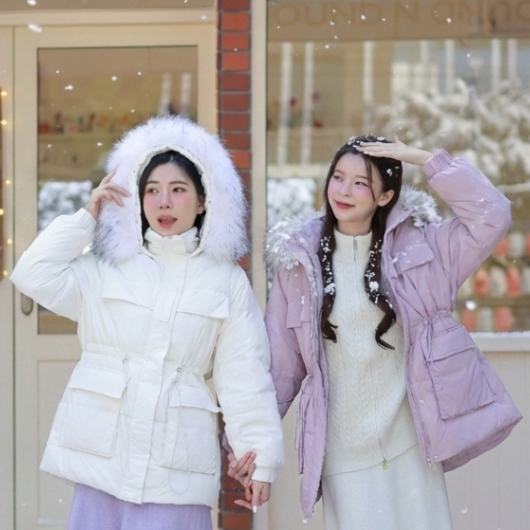 โค้ทขนห่านแท้ กันหนาว-15 องศา สะท้อนน้ำกันลมและหิมะ CO183 FLORA PREMIUM COAT