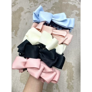 พร้อมส่ง!🇹🇭 ราคา/ชิ้น กิ๊บกล้วยโบว์ซาติน รุ่น Leyer Satin Bow กิ๊บโบว์เลเยอร์หลายชั้น สีพาสเทล พรีเมียม เนื้องานเกาหลี