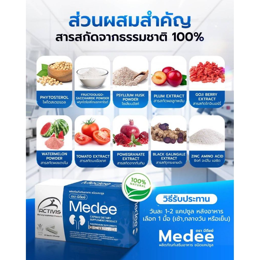 ถูกสุด! Activis Medee 30 Caps แอคติวิช มีดี Activis Taide ไทดี