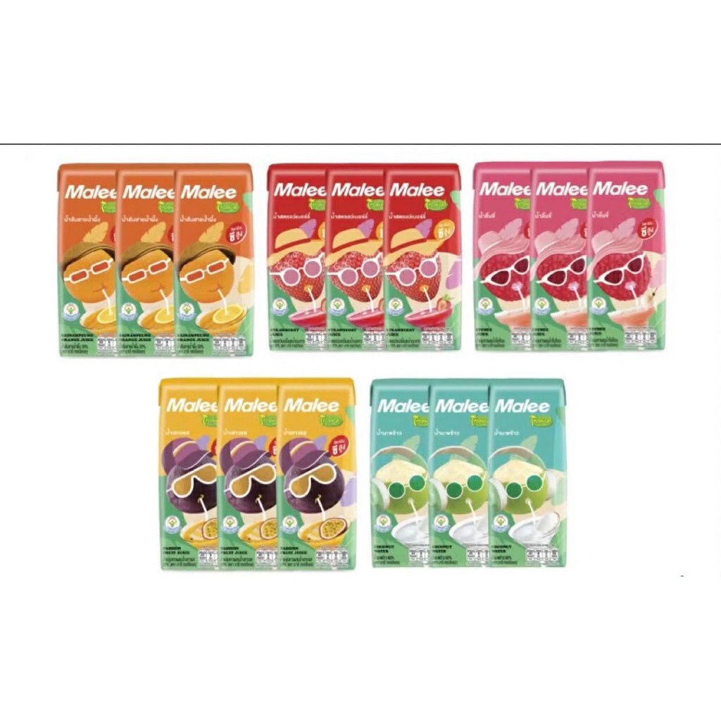 น้ำผลไม้มาลี 180มล ยกลัง36กล่อง malee