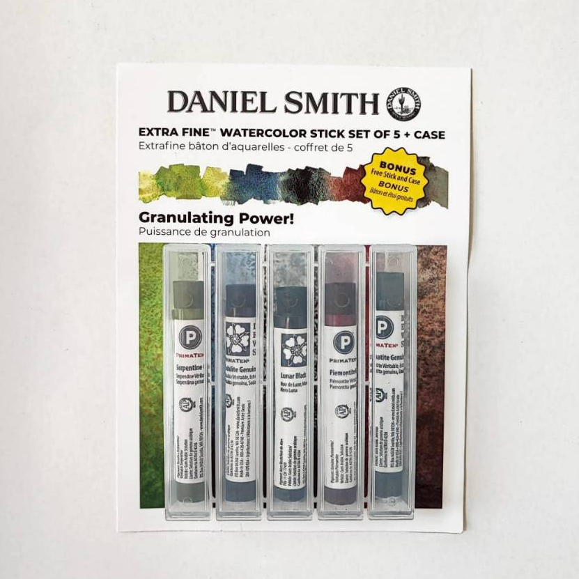 Daniel Smith Watercolor Stick Set Granulating Power (W285670109) /เซ็ตสีน้ำแบบแท่ง 5 แท่ง พร้อมกล่อง แบรนด์ Daniel Smith