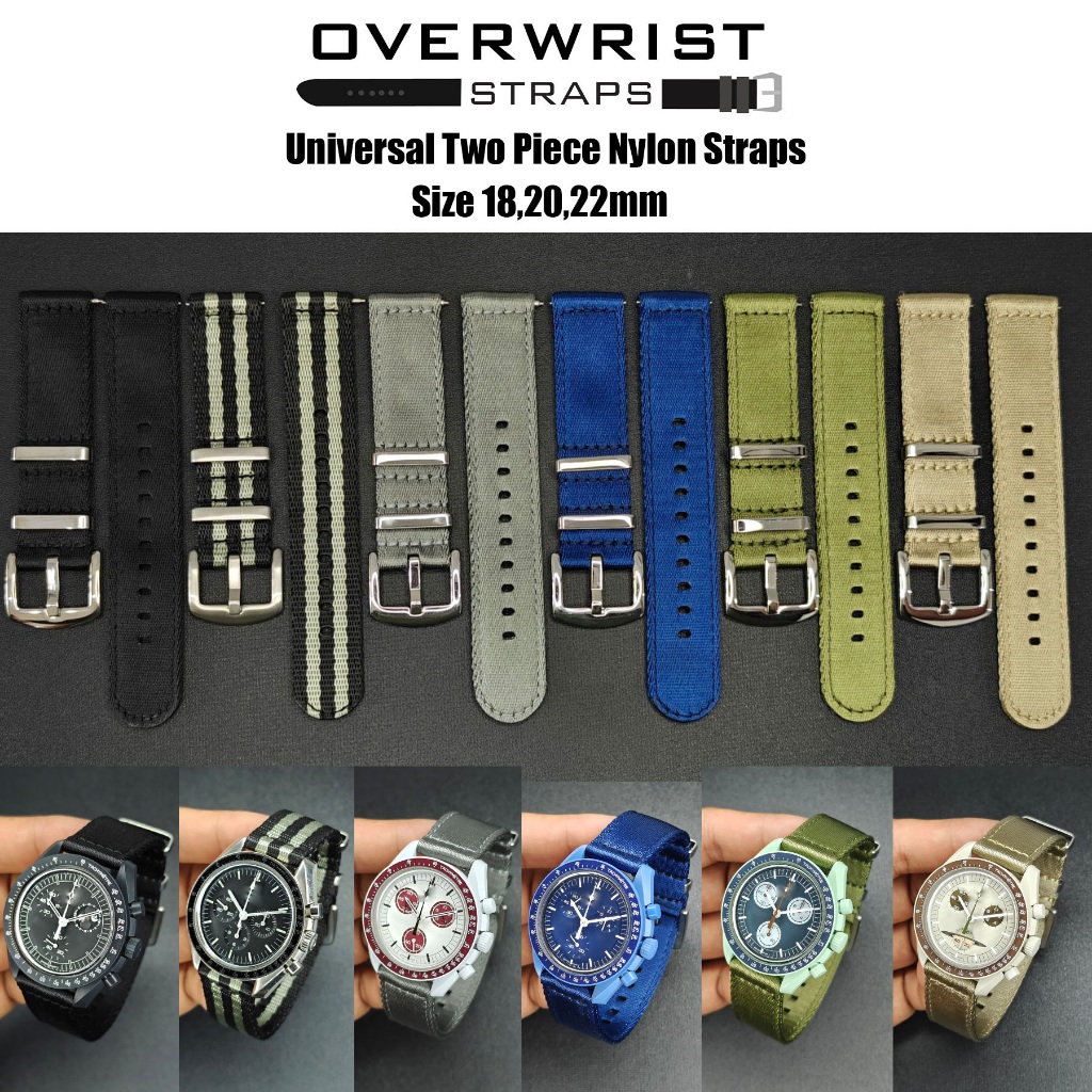 สายนาฬิกาแบบผ้า สายนาโต้ Nato Strap รุ่น Universal Two Piece Nylon Straps