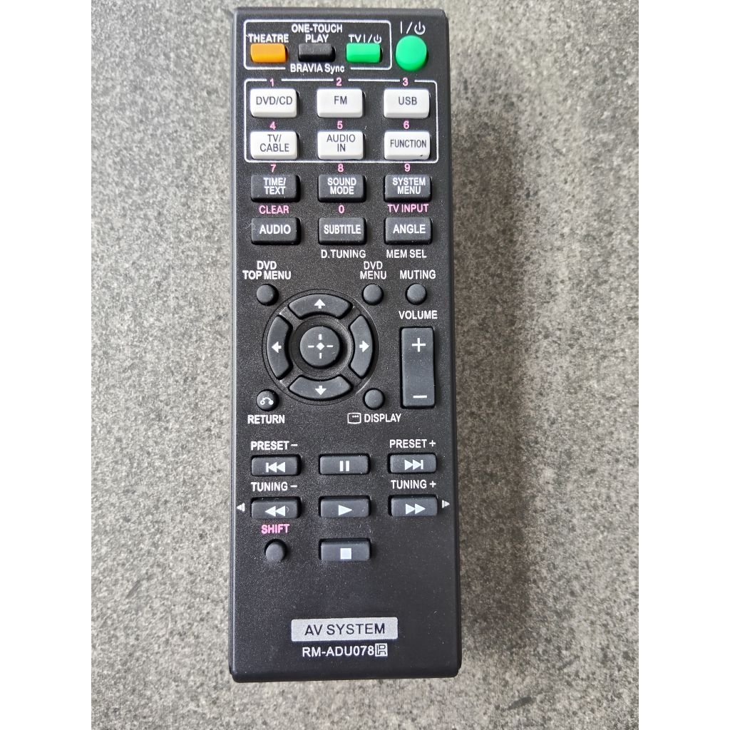 รีโมทเครื่องเล่น Sony Home Theater ใช้กับรุ่น DAV-DZ170, DAV-DZ175, DAV-DZ210, DAV-DZ215, DAV-DZ230, DAV-DZ330