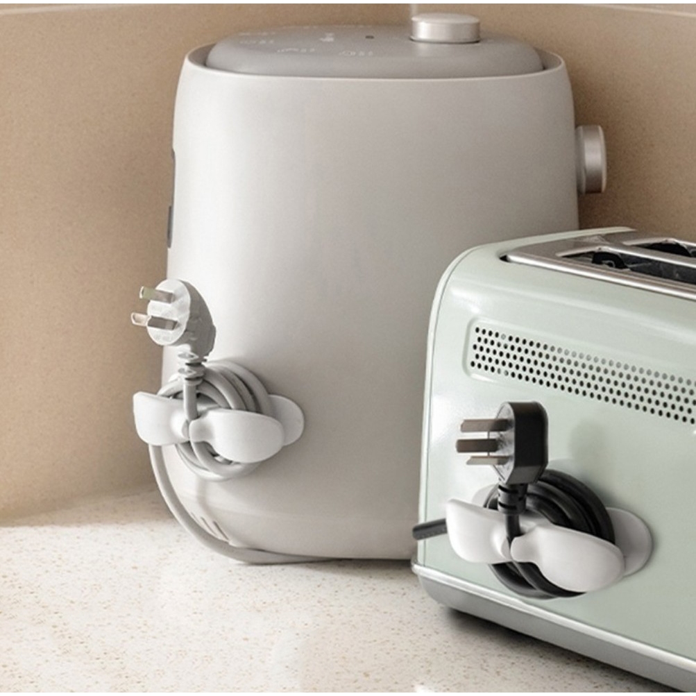 ที่เก็บสายไฟ สายชาร์จ จัดระเบียบสายไฟ เครื่องใช้ไฟฟ้าในครัว มีกาวสองหน้า Winding cable storage