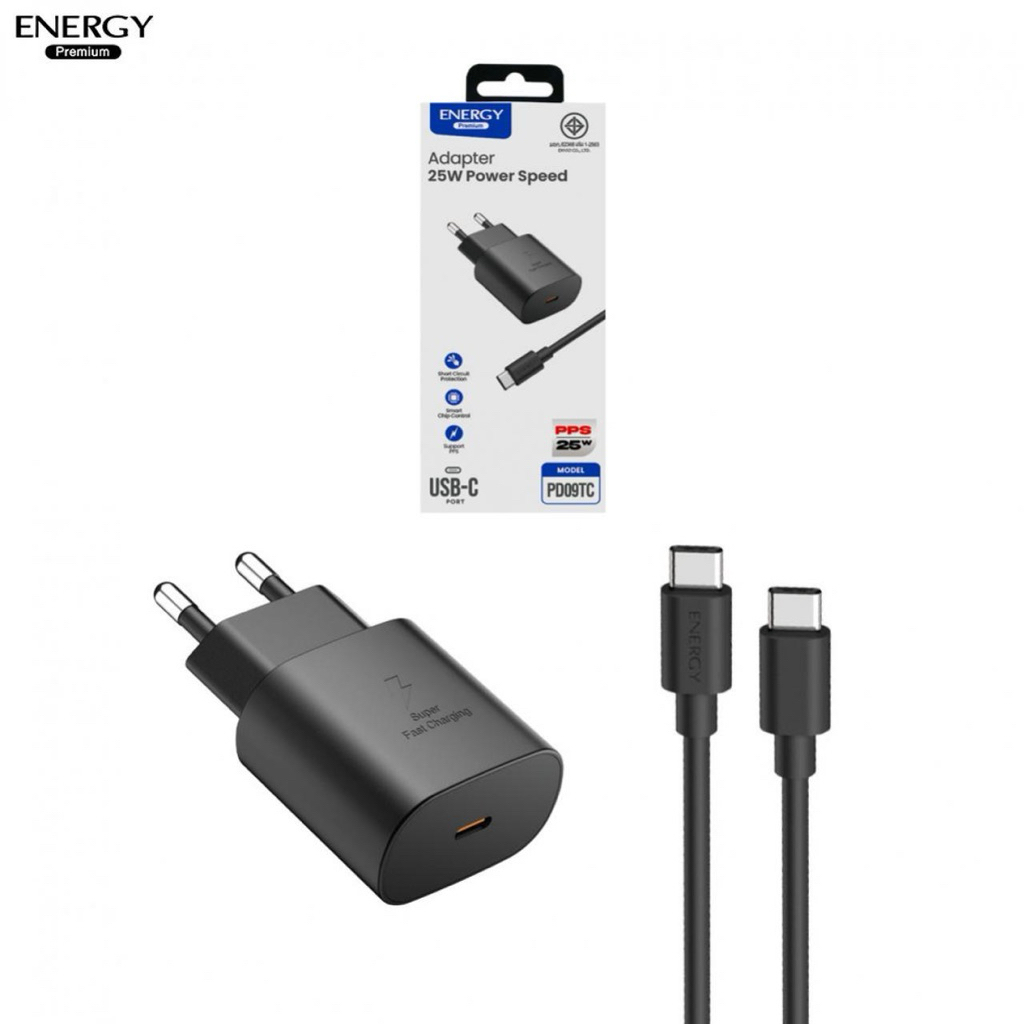 หัวชาร์ พร้อมสาย HSPD09-TC : อะแดปเตอร์พร้อมสาย HSPD09 ชาร์จเร็ว PD25W 1 พอร์ต รองรับ SMA05s/A05 ประกัน 6 เดือน - รูปที่ 2