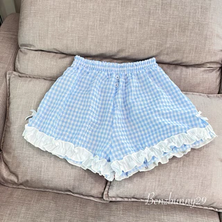 Benzbunny -Dreamy shorts เอว 32-42“ กางเกงขาสั้นแต่งระบาย-โบว์ สไตลล์น่ารัก ใส่สบาย #1047