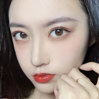 Glitzlens คอนแทคเลนส์ วัสดุ Hydrogel Ultraslim สี Nach Brown [Dia14.0] เลนส์บางพิเศษ ใส่สบาย ยืดหยุ่นสูง