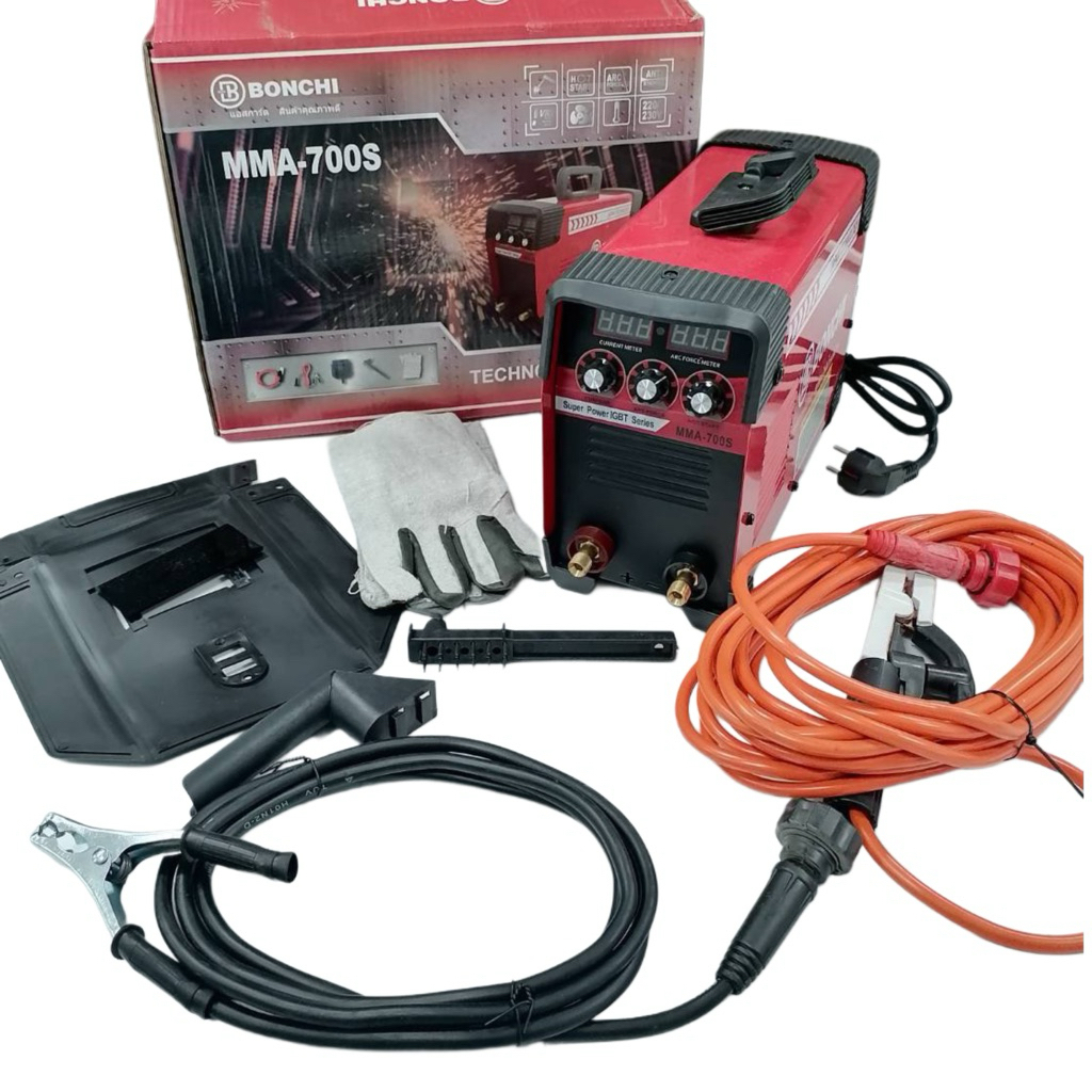 ตู้เชื่อม ตู้เชื่อมไฟฟ้า BONCHI MMA-700S พร้อมอุปกรณ์สายเชื่อม 10 เมตร