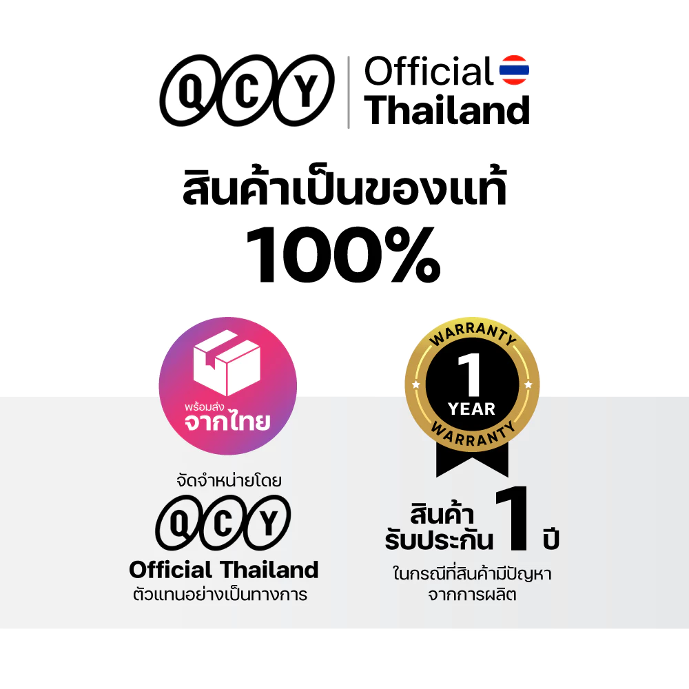 QCY Crossky C50 หูฟัง Clip-On ไร้สาย Open-Ear ไมค์ 4 ตัว thumbnail 9