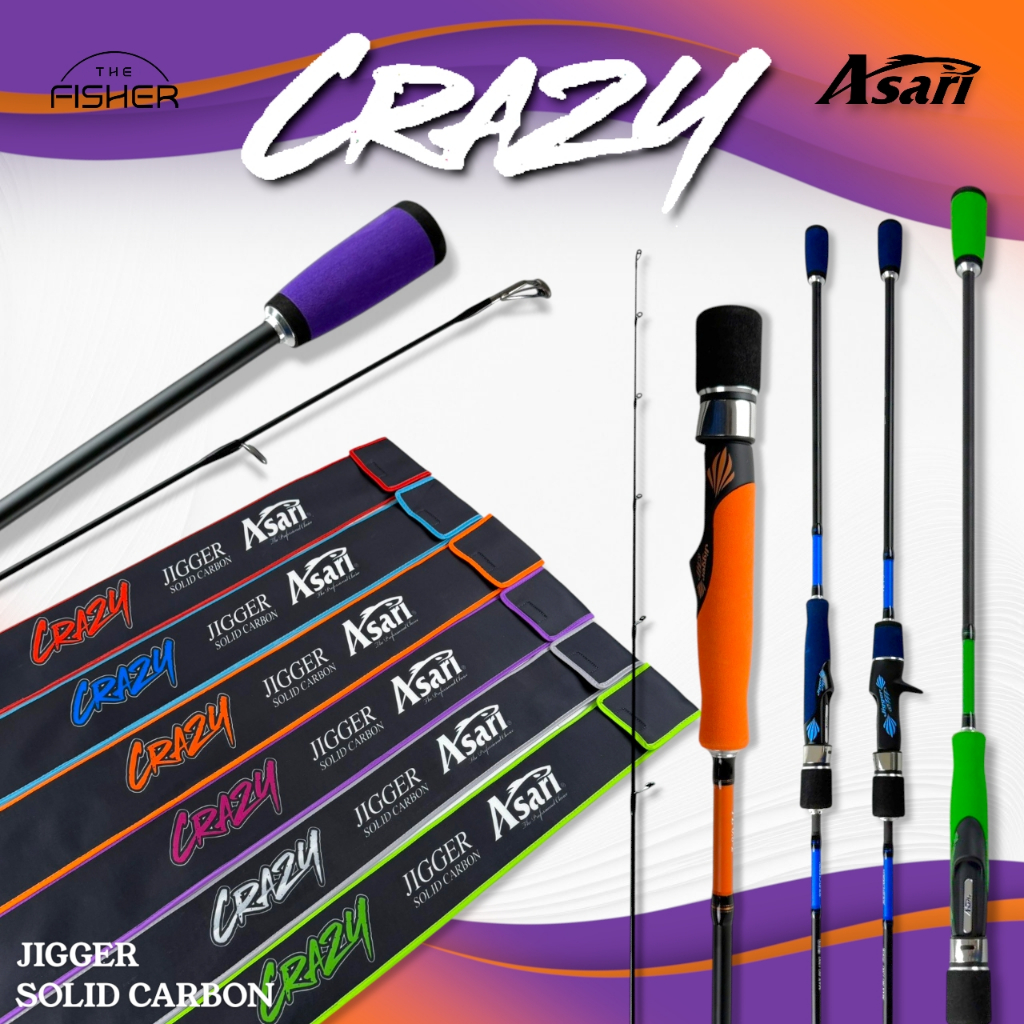 A02 คันจิ๊ก Asari รุ่น Crazy Jigger  คัน Solid Carbon SP/BC 6’3” – Limited