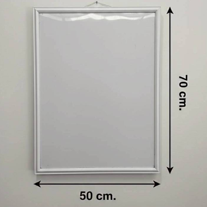 กรอบรูปสีขาว 70x50 cm.กรอบรูป70x50 cm.สีขาว กรอบรูปไซส์ใหญ่ ดีไซน์มินิมอล น้ำหนักเบา