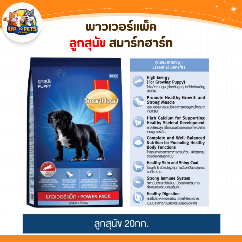 [ ตะกร้าสุดคุ้ม 15-20KG. ] - ลูกสุนัข - สุนัขโต สมาร์ทฮาร์ท  POWERPACK รูปที่ 2