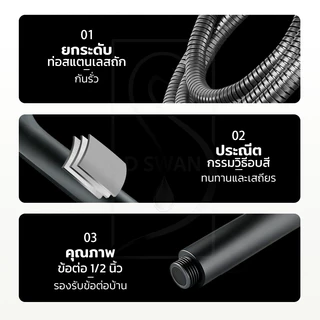 GOOD SWAN หัวฝักบัวแรงดันสูง ปรับแรงดันได้หลายระดับ ผลิตจาก ABS แข็งแรงทนทาน