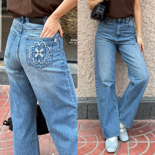Fuwa Straight Jeans [พร้อมส่ง] กางเกงยีนส์เอวสูง