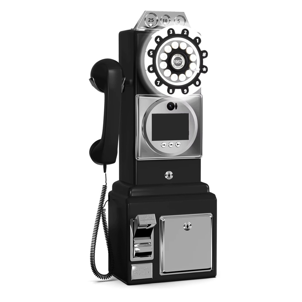 [Video Guestbook รุ่น Retro LED] สมุดอวยพรเสียงและวิดีโอ โทรศัพท์วินเทจบันทึกข้อความ ภาพและเสียง เก็