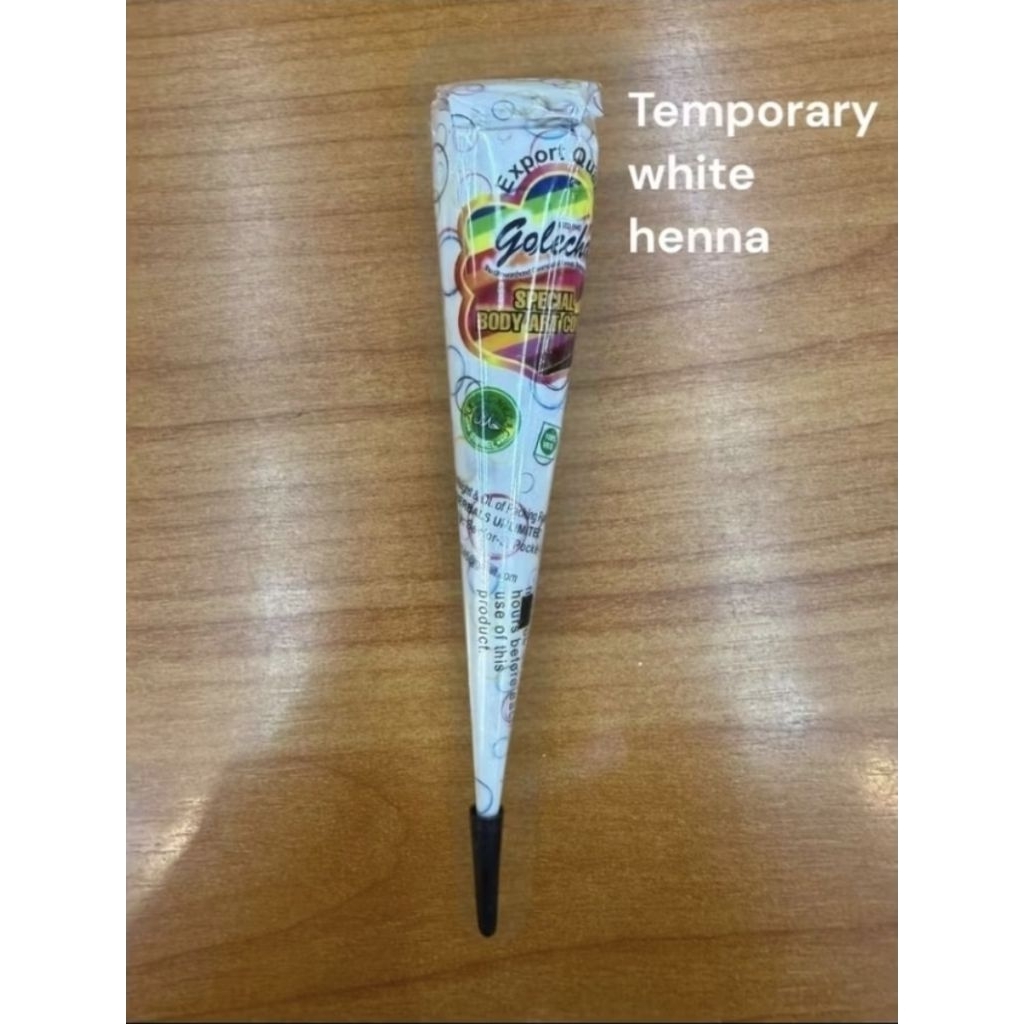 เฮนนา white เฮนน่าเพ้นท์ตัว GOLECHA  henna สีเพ้นท์ฮาลาล HENNA