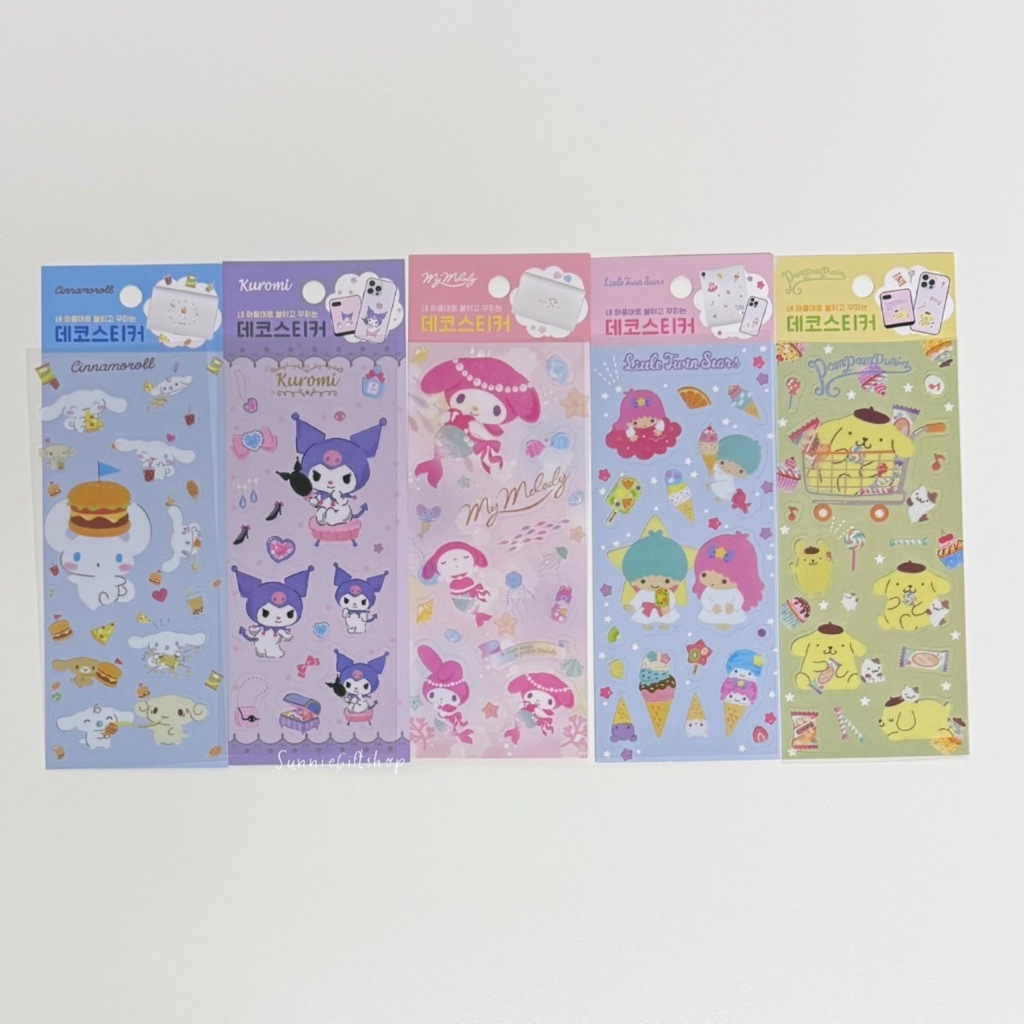 สติกเกอร์แผ่น ลายการ์ตูน PET แผ่น 6.5x15cm