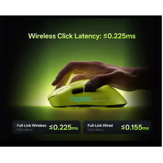 Rapoo VT3S Max Dual 8k เมาส์สําหรับเล่นเกมไร้สาย 2 โหมด Polling Rate PAW3950 45000DPI เมาส์มือขนาดเล็กเมาส์ E-Sports