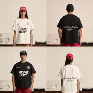 HOMEBOY เสื้อOVERSIZE HB.FRIENDS.HONEST คอตตอน100% ใส่ได้ทุกวัน