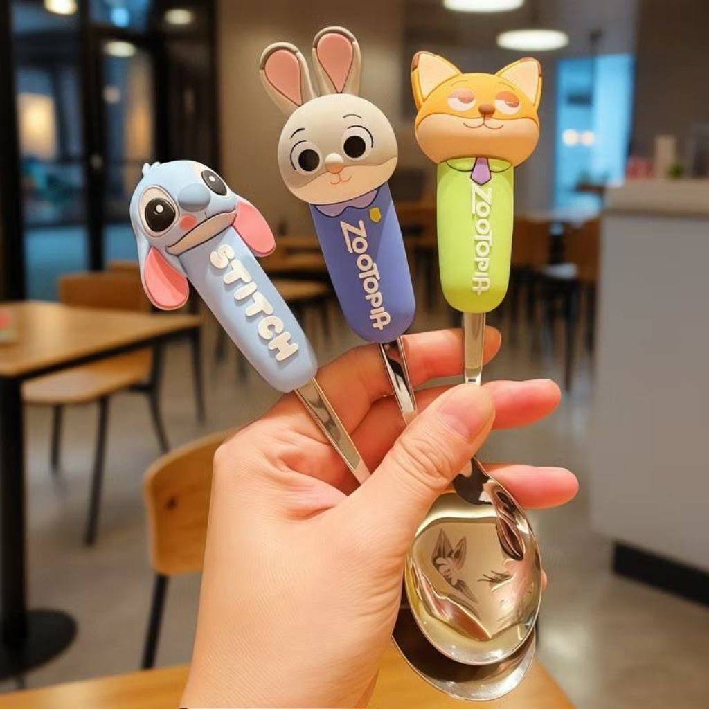 ชุดช้อนส้อม Zootopia สินค้าลิขสิทธิ์แท้💯💯💯 มาในกล่องเก็บ สแตนเลส 304 ราคาชุดละ 169 บาท​
